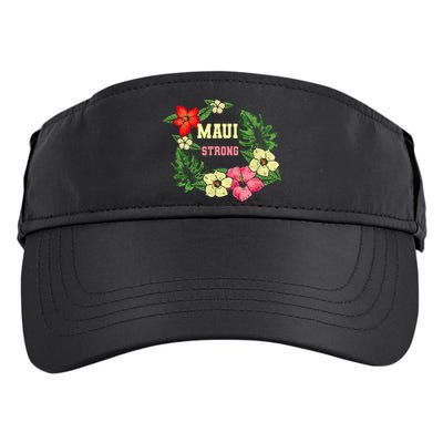 Pray For Maui Hawaii Strong Lahaina Hawaiian Floral Adult Drive Performance Visor