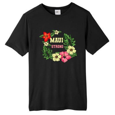 Pray For Maui Hawaii Strong Lahaina Hawaiian Floral Tall Fusion ChromaSoft Performance T-Shirt