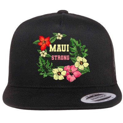 Pray For Maui Hawaii Strong Lahaina Hawaiian Floral Flatbill Hat