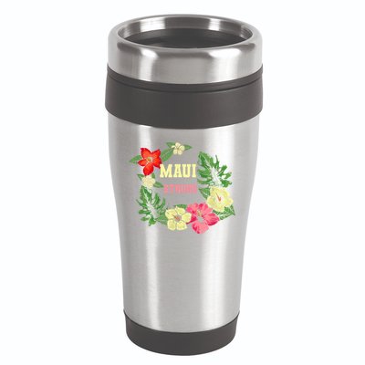 Pray For Maui Hawaii Strong Lahaina Hawaiian Floral 16oz Travel Tumbler