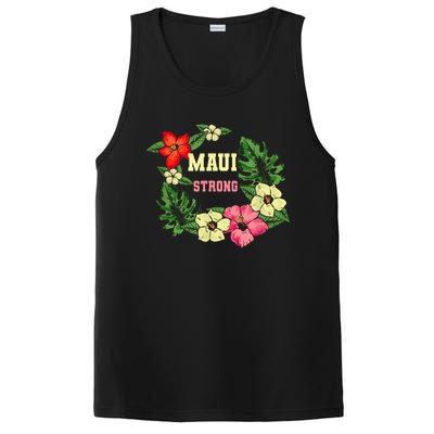 Pray For Maui Hawaii Strong Lahaina Hawaiian Floral PosiCharge Competitor Tank