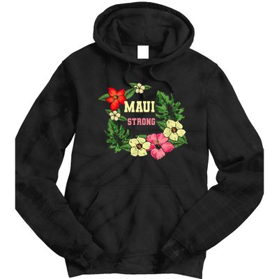 Pray For Maui Hawaii Strong Lahaina Hawaiian Floral Tie Dye Hoodie