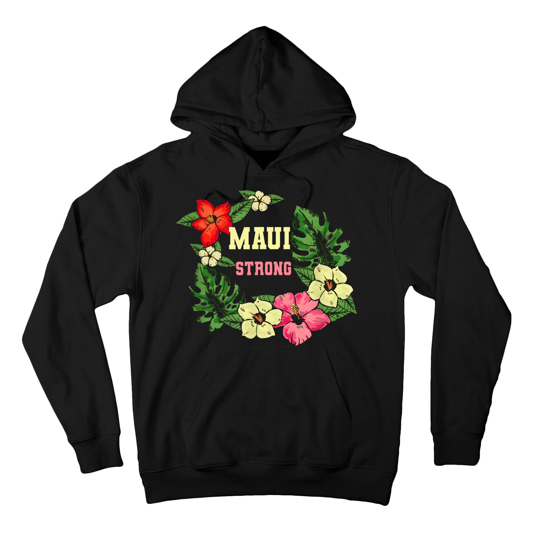 Pray For Maui Hawaii Strong Lahaina Hawaiian Floral Tall Hoodie