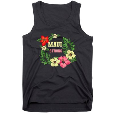 Pray For Maui Hawaii Strong Lahaina Hawaiian Floral Tank Top