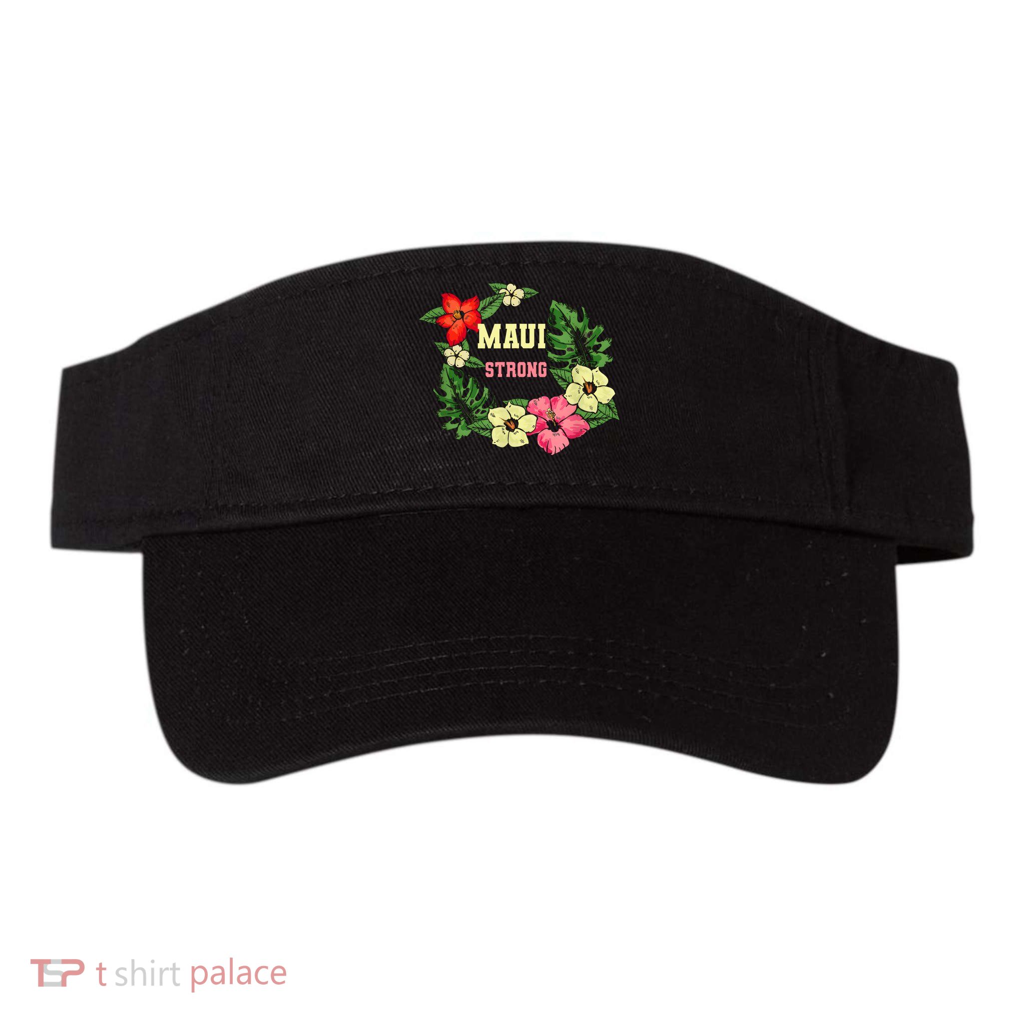 Pray For Maui Hawaii Strong Lahaina Hawaiian Floral Visor
