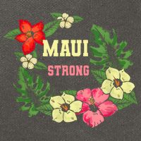 Pray For Maui Hawaii Strong Lahaina Hawaiian Floral Cotton Canvas Backpack