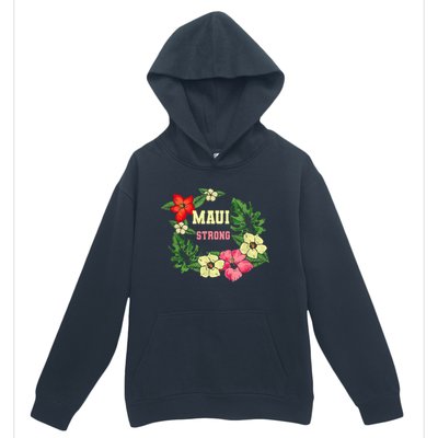 Pray For Maui Hawaii Strong Lahaina Hawaiian Floral Urban Pullover Hoodie