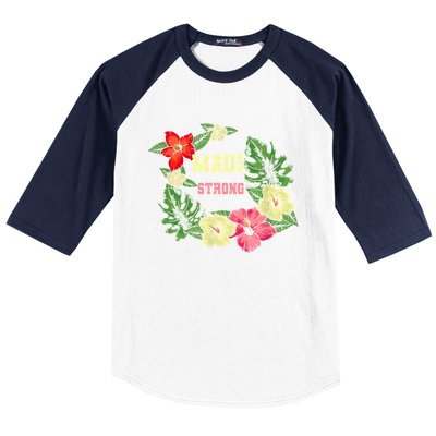 Pray For Maui Hawaii Strong Lahaina Hawaiian Floral Baseball Sleeve Shirt