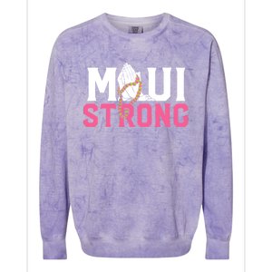 Pray For Maui Hawaii Strong Colorblast Crewneck Sweatshirt