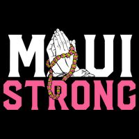 Pray For Maui Hawaii Strong Stripe Pom Pom Beanie