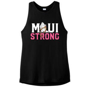 Pray For Maui Hawaii Strong Ladies PosiCharge Tri-Blend Wicking Tank