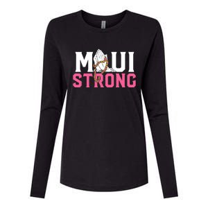 Pray For Maui Hawaii Strong Womens Cotton Relaxed Long Sleeve T-Shirt