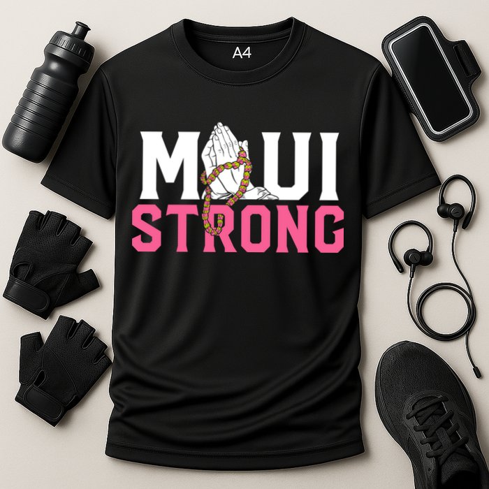 Pray For Maui Hawaii Strong Cooling Performance Crew T-Shirt