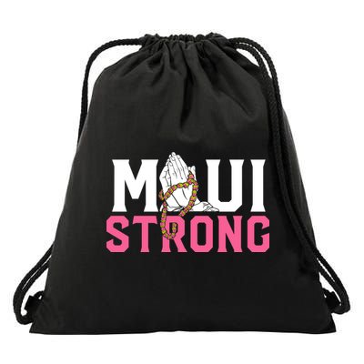 Pray For Maui Hawaii Strong Drawstring Bag