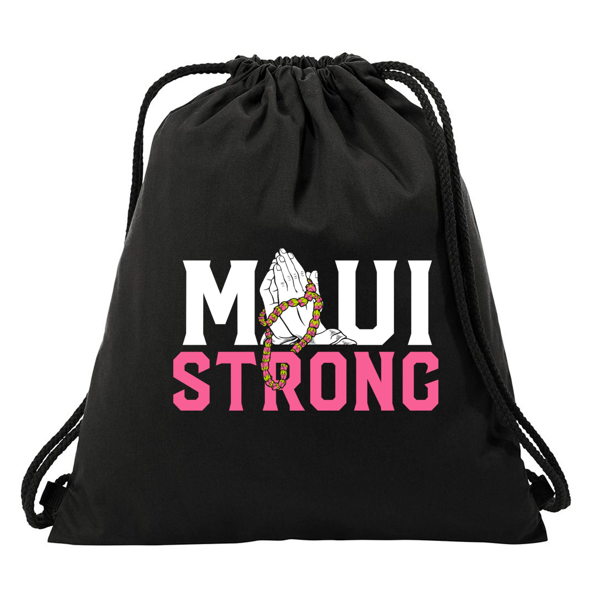 Pray For Maui Hawaii Strong Drawstring Bag