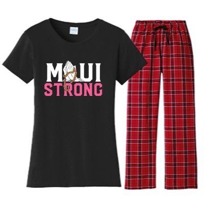 Pray For Maui Hawaii Strong Women's Flannel Pajama Set