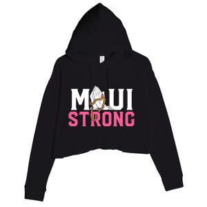 Pray For Maui Hawaii Strong Crop Fleece Hoodie