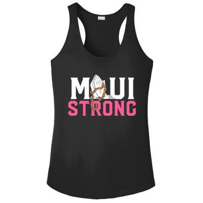 Pray For Maui Hawaii Strong Ladies PosiCharge Competitor Racerback Tank