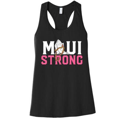 Pray For Maui Hawaii Strong Women's Racerback Tank