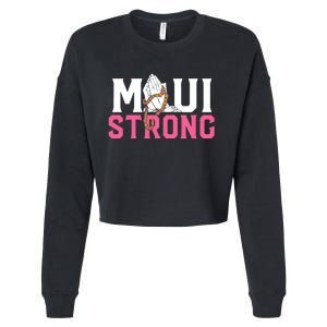 Pray For Maui Hawaii Strong Cropped Pullover Crew