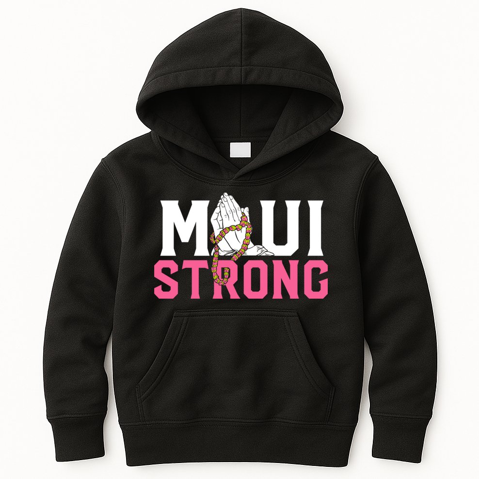 Pray For Maui Hawaii Strong Kids Hoodie