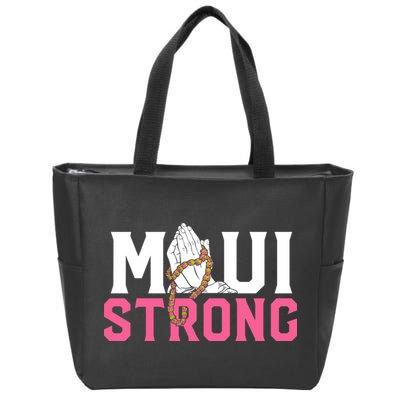 Pray For Maui Hawaii Strong Zip Tote Bag