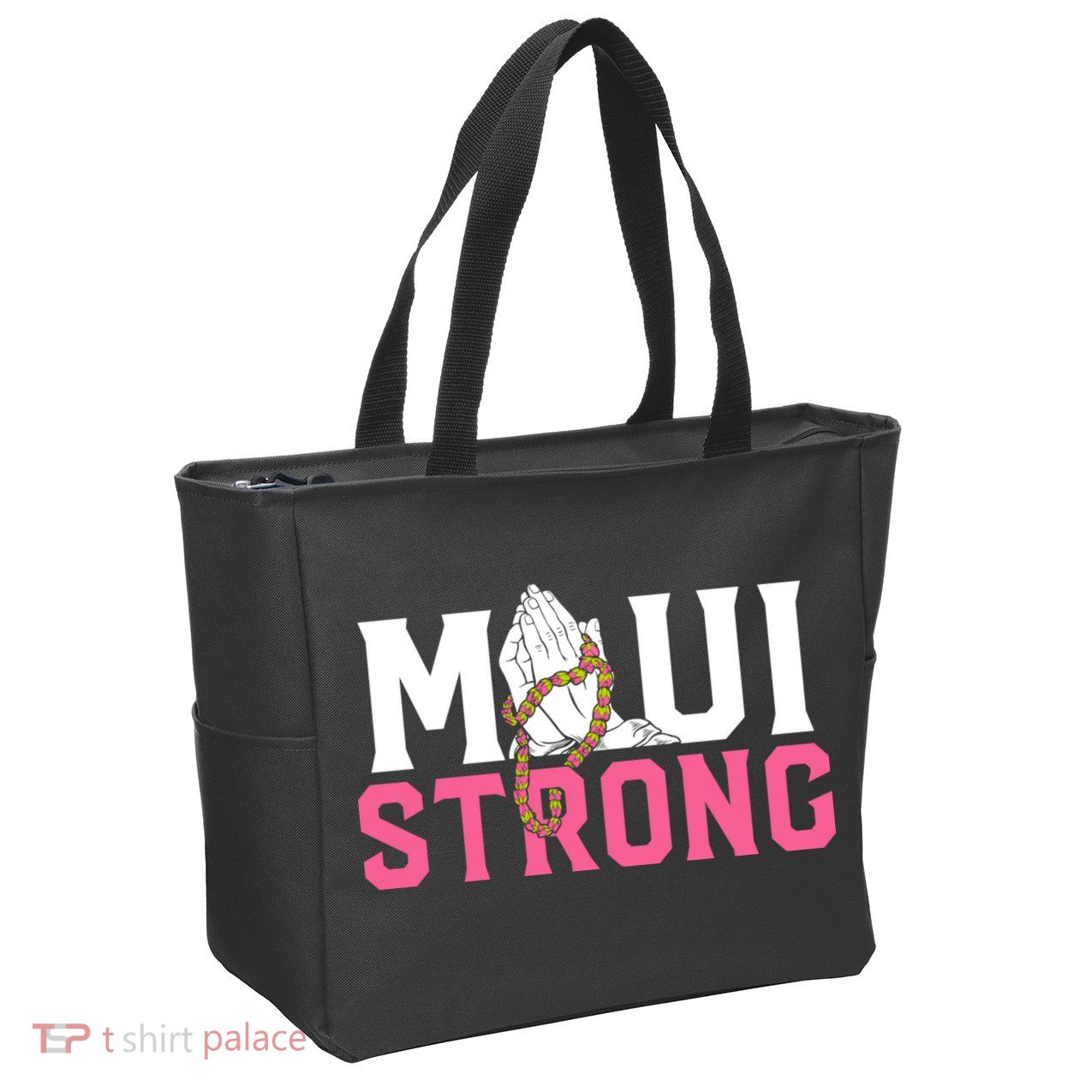 Pray For Maui Hawaii Strong Zip Tote Bag
