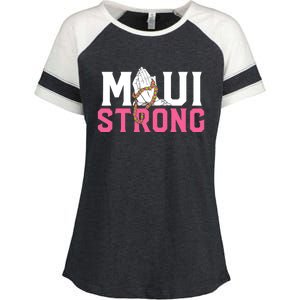 Pray For Maui Hawaii Strong Enza Ladies Jersey Colorblock Tee