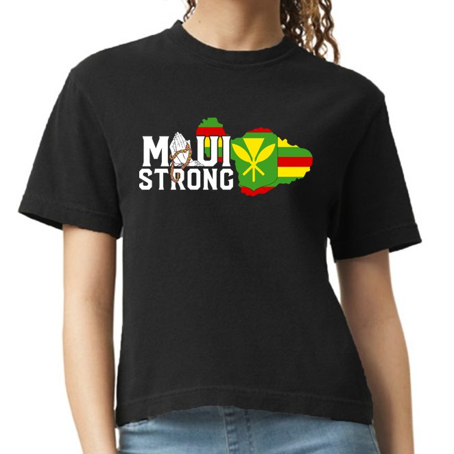 Pray For Maui Hawaii Strong Comfort Colors Boxy T-Shirt