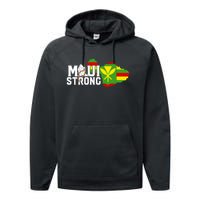 Pray For Maui Hawaii Strong Performance Fleece Hoodie