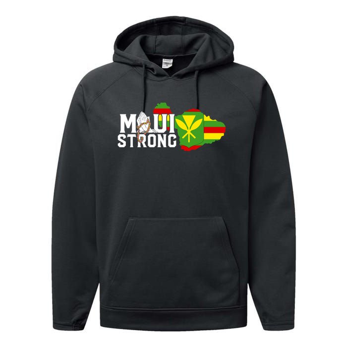 Pray For Maui Hawaii Strong Performance Fleece Hoodie