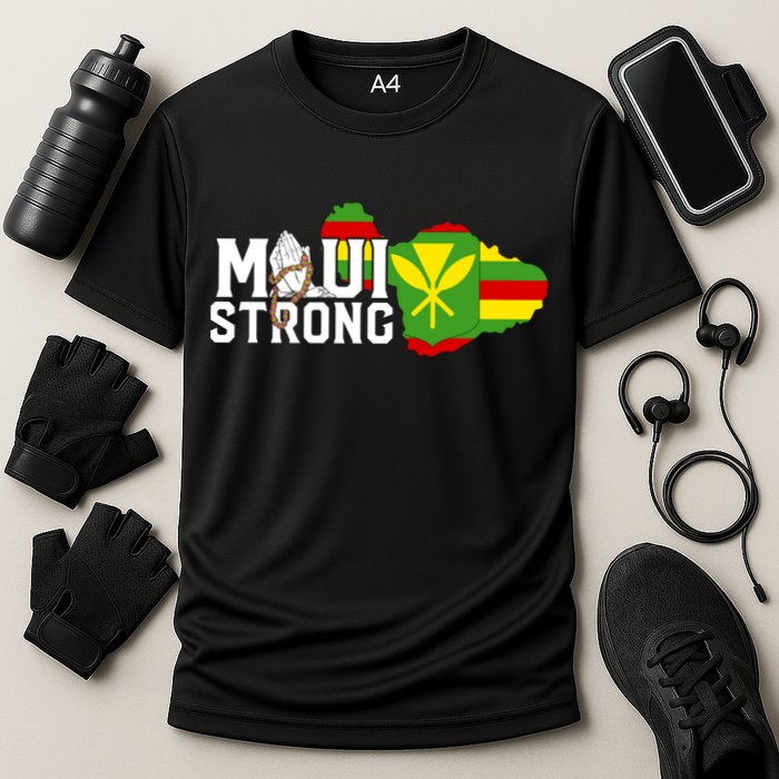 Pray For Maui Hawaii Strong Cooling Performance Crew T-Shirt