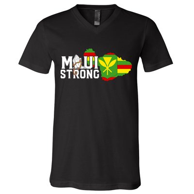 Pray For Maui Hawaii Strong V-Neck T-Shirt