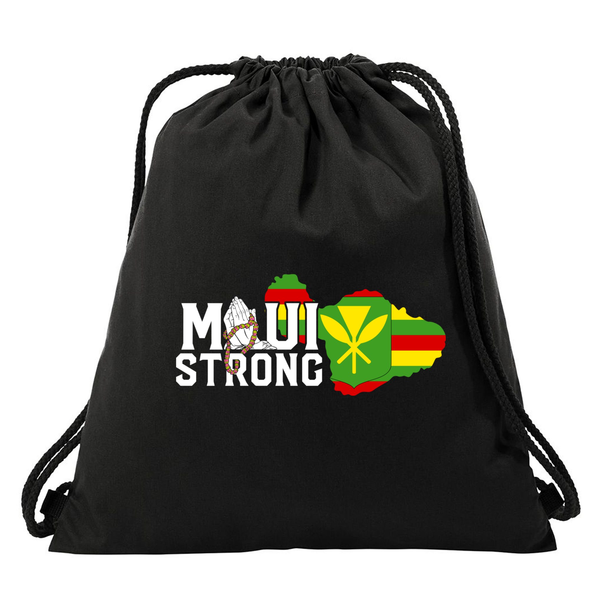 Pray For Maui Hawaii Strong Drawstring Bag