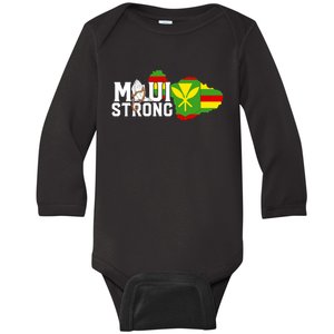 Pray For Maui Hawaii Strong Baby Long Sleeve Bodysuit