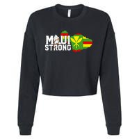 Pray For Maui Hawaii Strong Cropped Pullover Crew
