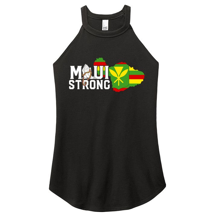 Pray For Maui Hawaii Strong Women's Perfect Tri Rocker Tank