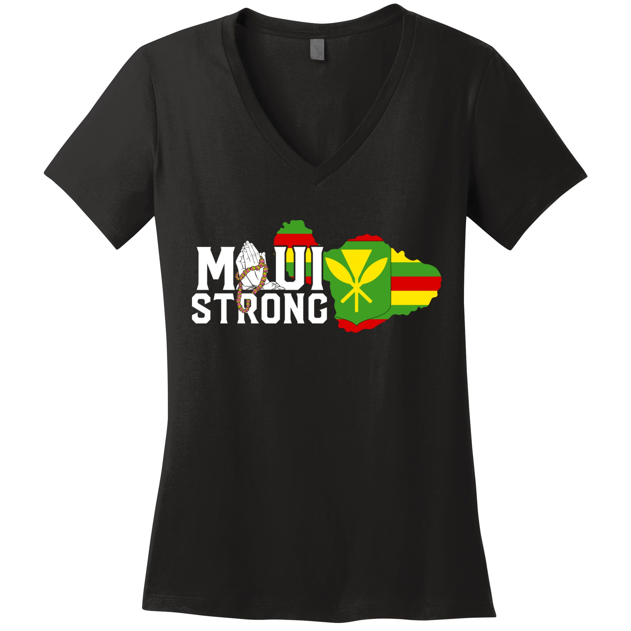 Pray For Maui Hawaii Strong Women's V-Neck T-Shirt