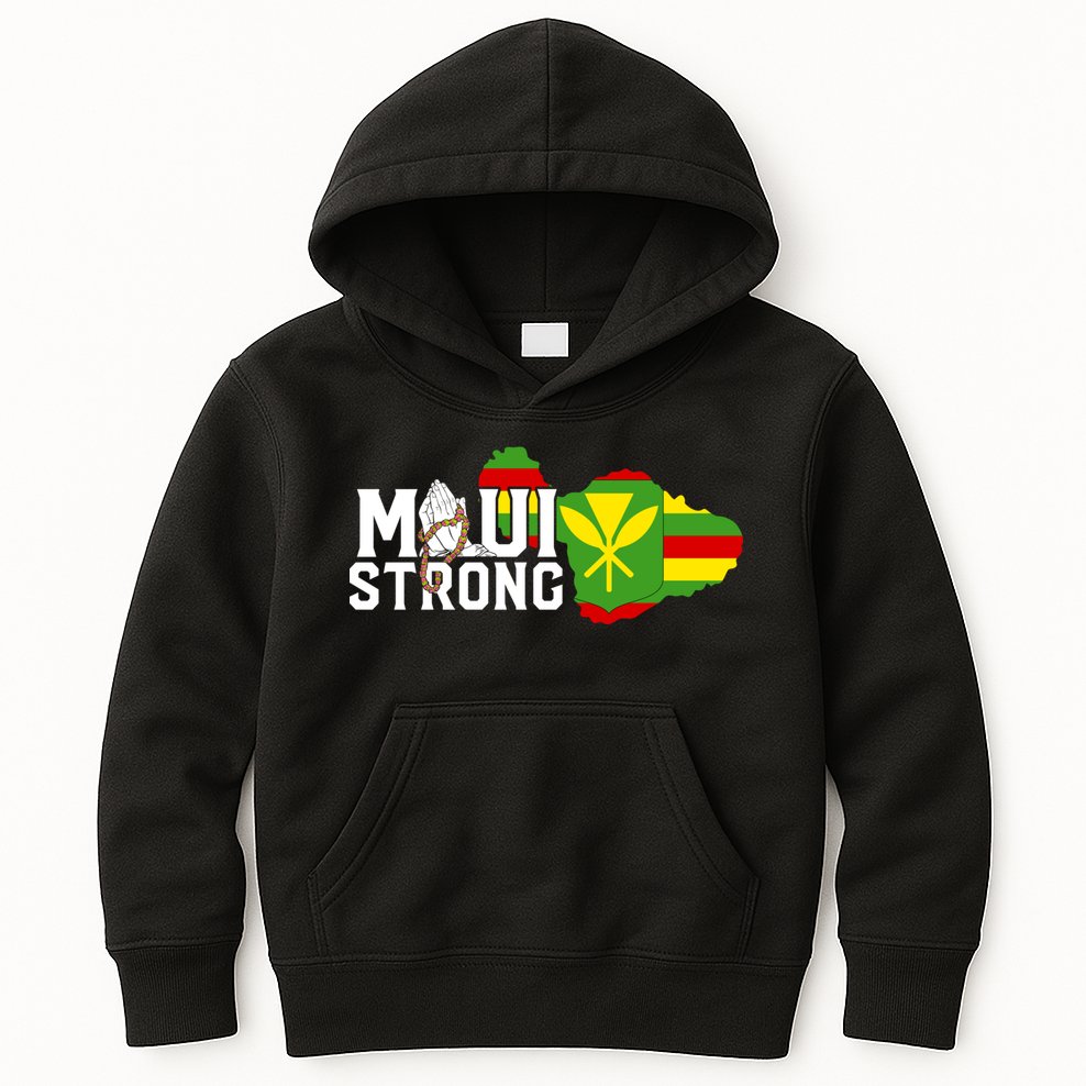 Pray For Maui Hawaii Strong Kids Hoodie
