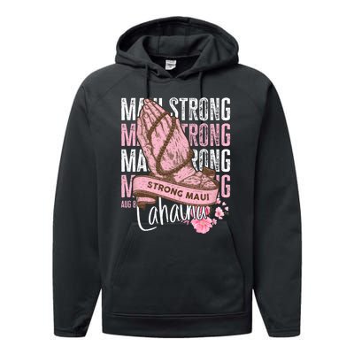 Pray For Maui Hawaii Strong Performance Fleece Hoodie