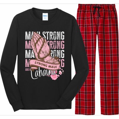 Pray For Maui Hawaii Strong Long Sleeve Pajama Set