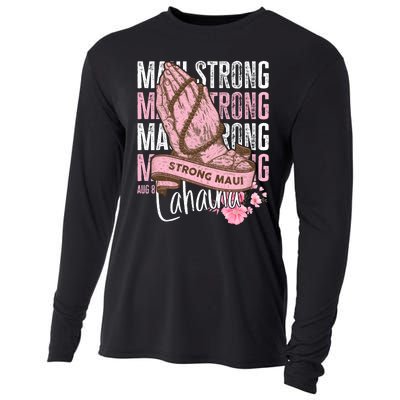 Pray For Maui Hawaii Strong Cooling Performance Long Sleeve Crew