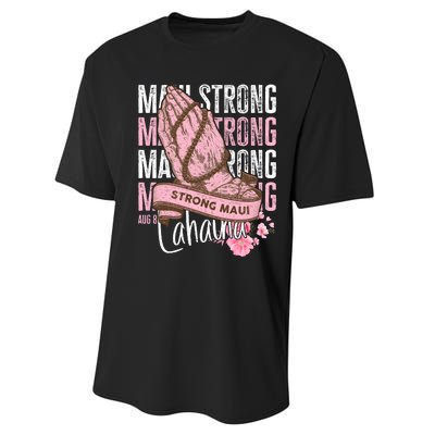 Pray For Maui Hawaii Strong Performance Sprint T-Shirt