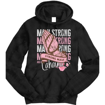 Pray For Maui Hawaii Strong Tie Dye Hoodie