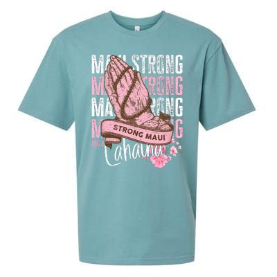 Pray For Maui Hawaii Strong Sueded Cloud Jersey T-Shirt