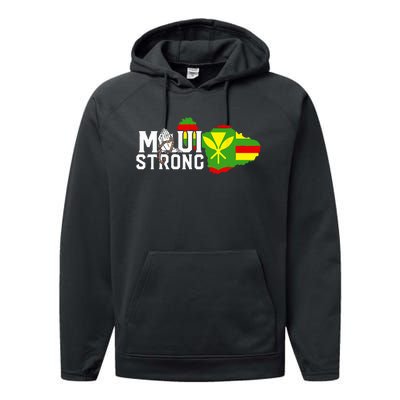 Pray For Maui Hawaii Strong Performance Fleece Hoodie