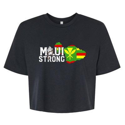 Pray For Maui Hawaii Strong Bella+Canvas Jersey Crop Tee