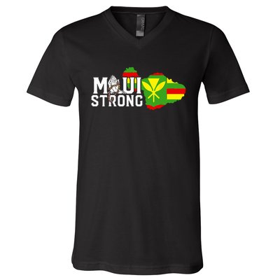 Pray For Maui Hawaii Strong V-Neck T-Shirt