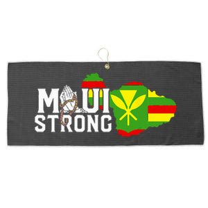 Pray For Maui Hawaii Strong Large Microfiber Waffle Golf Towel