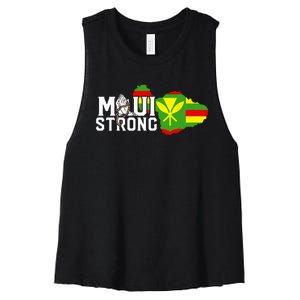 Pray For Maui Hawaii Strong Women's Racerback Cropped Tank